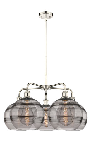 Mid. Chandeliers Glass Down by Innovations ( 405 | 516-5CR-PN-G556-10SM Ballston ) 