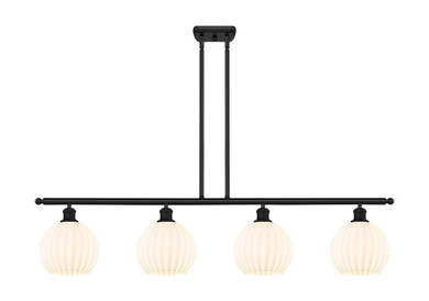 Linear/Island 4 Light + by Innovations ( 405 | 516-4I-BK-G1217-8WV Ballston ) 