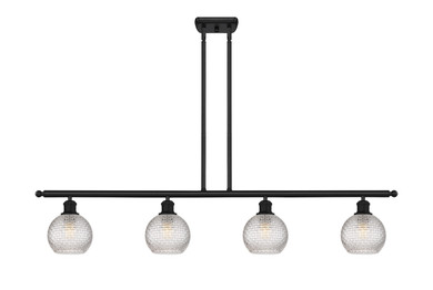 Linear/Island 4 Light + by Innovations ( 405 | 516-4I-BK-G122C-6CL Ballston ) 