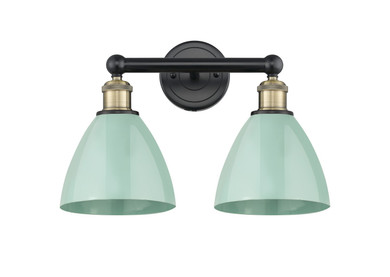 Bathroom Fixtures Two Lights by Innovations ( 405 | 616-2W-BAB-MBD-75-SF Edison ) 