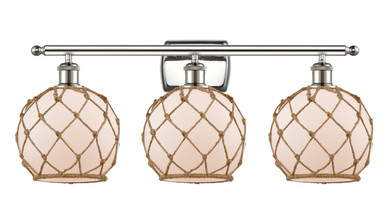 Bathroom Fixtures Three Lights by Innovations ( 405 | 516-3W-PN-G121-8RB Ballston ) 