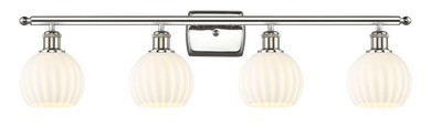 Bathroom Fixtures Four Lights by Innovations ( 405 | 516-4W-PN-G1217-6WV Ballston ) 