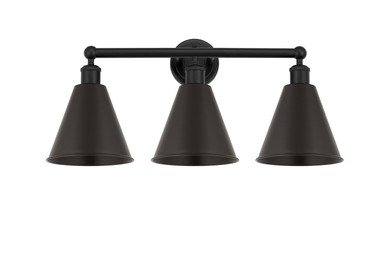 Bathroom Fixtures Three Lights by Innovations ( 405 | 616-3W-BK-MBC-8-BK Edison ) 