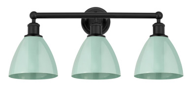 Bathroom Fixtures Three Lights by Innovations ( 405 | 616-3W-BK-MBD-75-SF Edison ) 