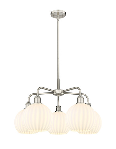 Mid. Chandeliers Glass Down by Innovations ( 405 | 516-5CR-SN-G1217-8WV Ballston ) 