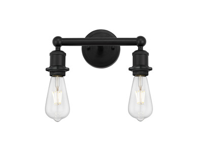Bathroom Fixtures Two Lights by Innovations ( 405 | 616-2W-BK Edison ) 