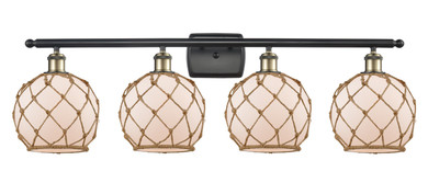 Bathroom Fixtures Four Lights by Innovations ( 405 | 516-4W-BAB-G121-8RB-LED Ballston ) 