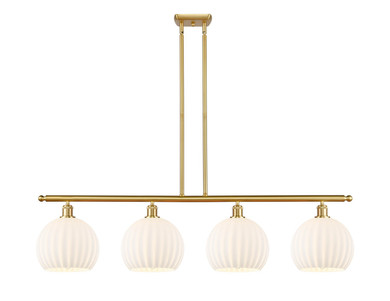 Linear/Island 4 Light + by Innovations ( 405 | 516-4I-SG-G1217-10WV Ballston ) 