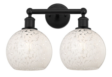 Bathroom Fixtures Two Lights by Innovations ( 405 | 616-2W-BK-G1216-8WM Edison ) 