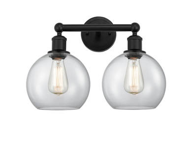 Bathroom Fixtures Two Lights by Innovations ( 405 | 616-2W-BK-G122-8 Edison ) 