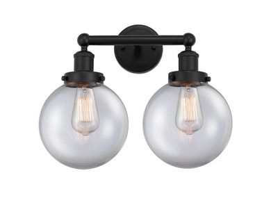 Bathroom Fixtures Two Lights by Innovations ( 405 | 616-2W-BK-G202-8 Edison ) 