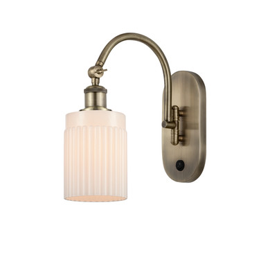 Sconces Single Glass by Innovations ( 405 | 518-1W-AB-G341-LED Ballston ) 