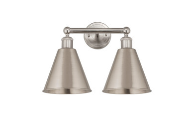 Bathroom Fixtures Two Lights by Innovations ( 405 | 616-2W-SN-MBC-8-SN Edison ) 