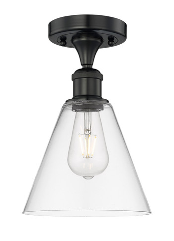 Semi-Flush Mts. Glass Down by Innovations ( 405 | 616-1F-BK-GBC-82 Edison ) 
