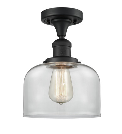 Semi-Flush Mts. Glass Down by Innovations ( 405 | 517-1CH-BK-G72-LED Franklin Restoration ) 