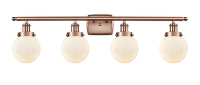 Bathroom Fixtures Four Lights by Innovations ( 405 | 916-4W-AC-G201-6 Ballston Urban ) 