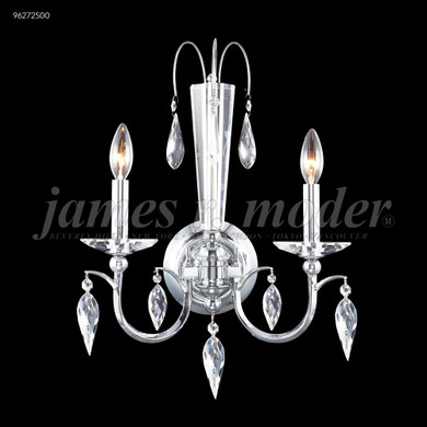 Sconces Double Candle by James R. Moder ( 64 | 96272S00 Sculptured Crystal Leaf ) 