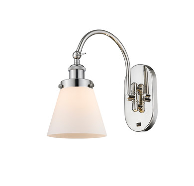 Sconces Single Glass by Innovations ( 405 | 918-1W-PN-G61-LED Franklin Restoration ) 