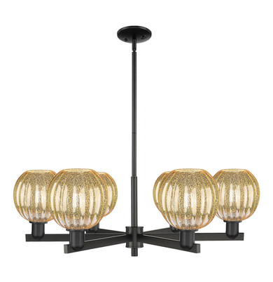 Mid. Chandeliers Glass Up by Innovations ( 405 | 716-6CR-BK-G458-7ME Arcadia ) 