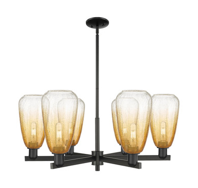 Mid. Chandeliers Glass Up by Innovations ( 405 | 716-6CR-BK-G480-6AM Arcadia ) 