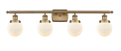 Bathroom Fixtures Four Lights by Innovations ( 405 | 916-4W-BB-G201-6-LED Ballston Urban ) 