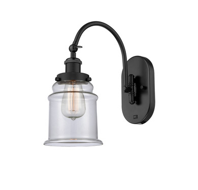 Sconces Single Glass by Innovations ( 405 | 918-1W-BK-G182 Franklin Restoration ) 