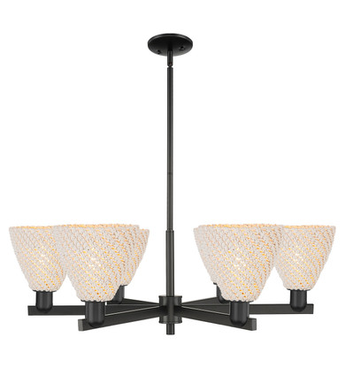 Mid. Chandeliers Glass Up by Innovations ( 405 | 716-6CR-BK-NBD-75-NAT Arcadia ) 