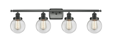 Bathroom Fixtures Four Lights by Innovations ( 405 | 916-4W-BK-G202-6-LED Ballston Urban ) 