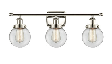 Bathroom Fixtures Three Lights by Innovations ( 405 | 916-3W-PN-G202-6 Ballston Urban ) 