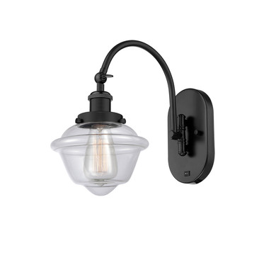 Sconces Single Glass by Innovations ( 405 | 918-1W-BK-G532-LED Franklin Restoration ) 