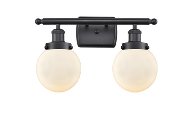 Bathroom Fixtures Two Lights by Innovations ( 405 | 916-2W-BK-G201-6 Ballston Urban ) 