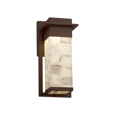 Sconces Single Glass by Justice Designs ( 102 | ALR-7541W-DBRZ Alabaster Rocks ) 