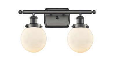 Bathroom Fixtures Two Lights by Innovations ( 405 | 916-2W-OB-G201-6 Ballston Urban ) 