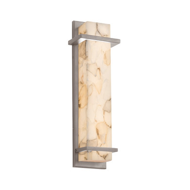 Exterior Wall Mt./Flush by Justice Designs ( 102 | ALR-7614W-NCKL Alabaster Rocks ) 