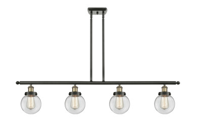 Linear/Island 4 Light + by Innovations ( 405 | 916-4I-BAB-G202-6-LED Ballston Urban ) 