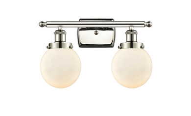 Bathroom Fixtures Two Lights by Innovations ( 405 | 916-2W-PN-G201-6-LED Ballston Urban ) 