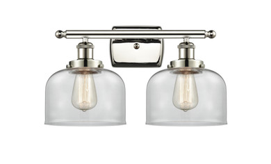 Bathroom Fixtures Two Lights by Innovations ( 405 | 916-2W-PN-G72-LED Ballston Urban ) 