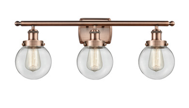 Bathroom Fixtures Three Lights by Innovations ( 405 | 916-3W-AC-G202-6-LED Ballston Urban ) 