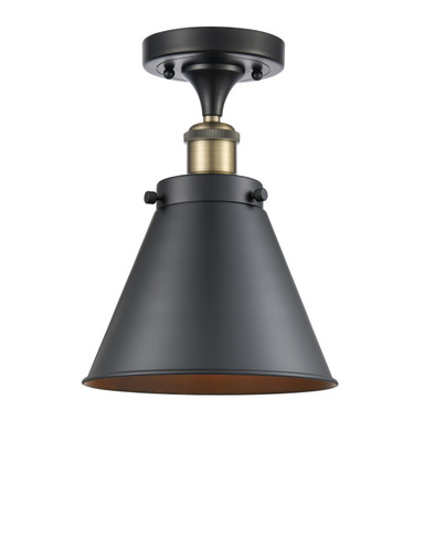 Semi-Flush Mts. Glass Down by Innovations ( 405 | 916-1C-BAB-M13-BK Ballston Urban ) 