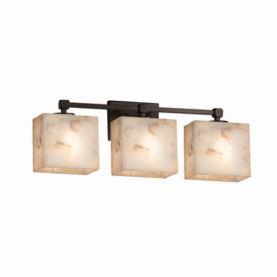 Bathroom Fixtures Three Lights by Justice Designs ( 102 | ALR-8423-55-DBRZ Alabaster Rocks ) 