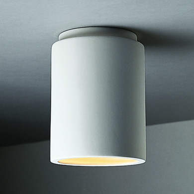 Flush Mounts Drum Shade by Justice Designs ( 102 | CER-6100-BIS Radiance ) 