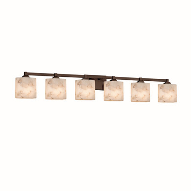 Bathroom Fixtures Five+Lights by Justice Designs ( 102 | ALR-8436-30-DBRZ-LED6-4200 Alabaster Rocks ) 