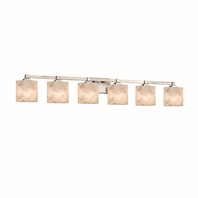 Bathroom Fixtures Five+Lights by Justice Designs ( 102 | ALR-8436-30-NCKL-LED6-4200 Alabaster Rocks ) 