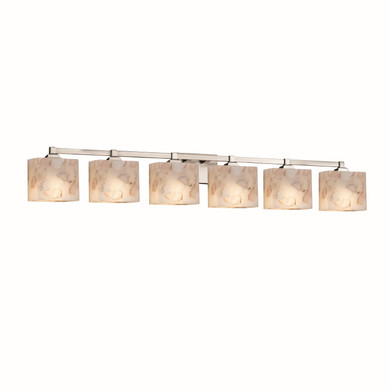 Bathroom Fixtures Five+Lights by Justice Designs ( 102 | ALR-8436-55-NCKL Alabaster Rocks ) 