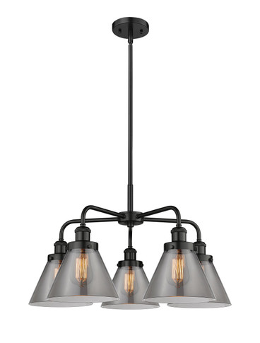Mid. Chandeliers Glass Down by Innovations ( 405 | 916-5CR-BK-G43 Ballston Urban ) 