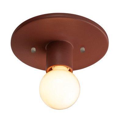 Flush Mounts Exposed Lamps by Justice Designs ( 102 | CER-6275-CLAY Radiance Collection ) 