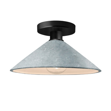 Semi-Flush Mts. Glass Down by Justice Designs ( 102 | CER-6330-CONC-MBLK Radiance ) 