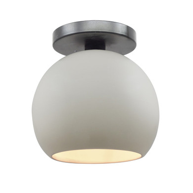 Semi-Flush Mts. Glass Down by Justice Designs ( 102 | CER-6353-MAT-NCKL Radiance ) 