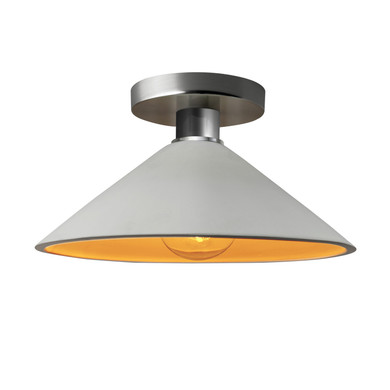 Semi-Flush Mts. Glass Down by Justice Designs ( 102 | CER-6330-MTGD-NCKL Radiance ) 