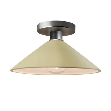 Semi-Flush Mts. Glass Down by Justice Designs ( 102 | CER-6330-VAN-NCKL Radiance ) 
